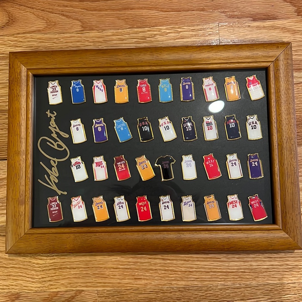 Kobe Bryant Jersey Pin Collection